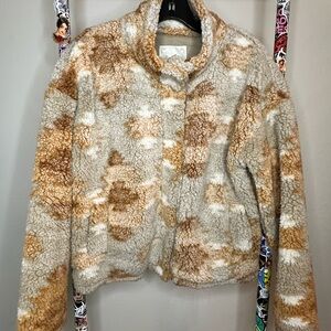 Altar’d State Cozy Tan and Cream Women's Jacket